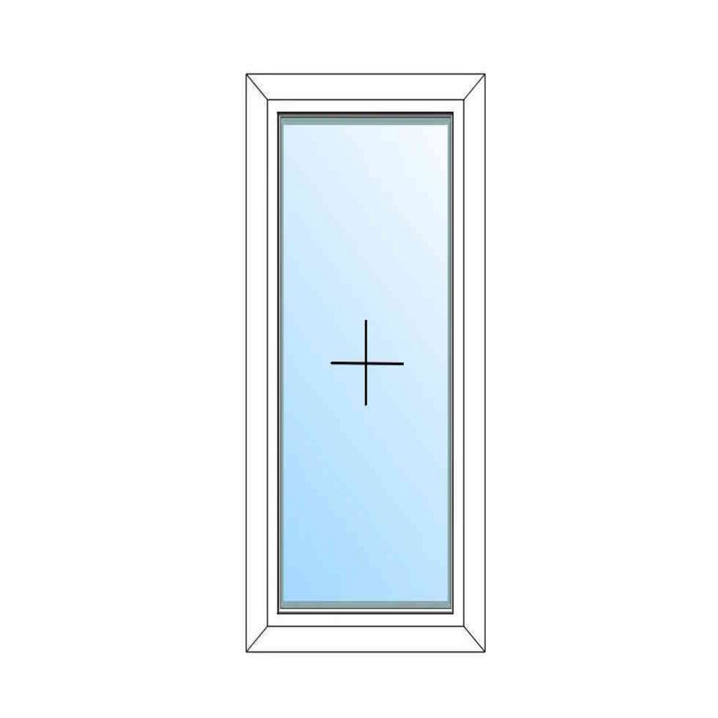 Skizze eines bodentiefen Fensters ohne Öffnung