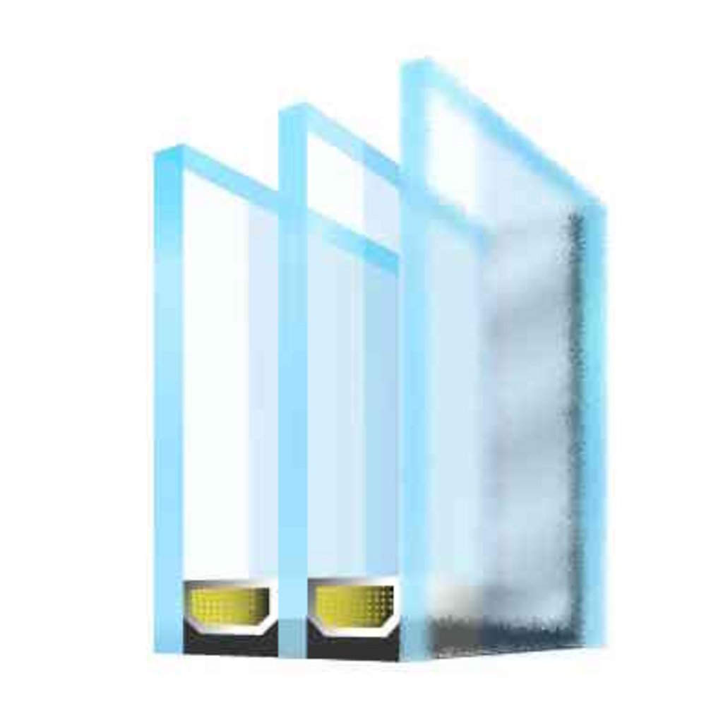 Skizze eines Fensters mit Ornamentglas