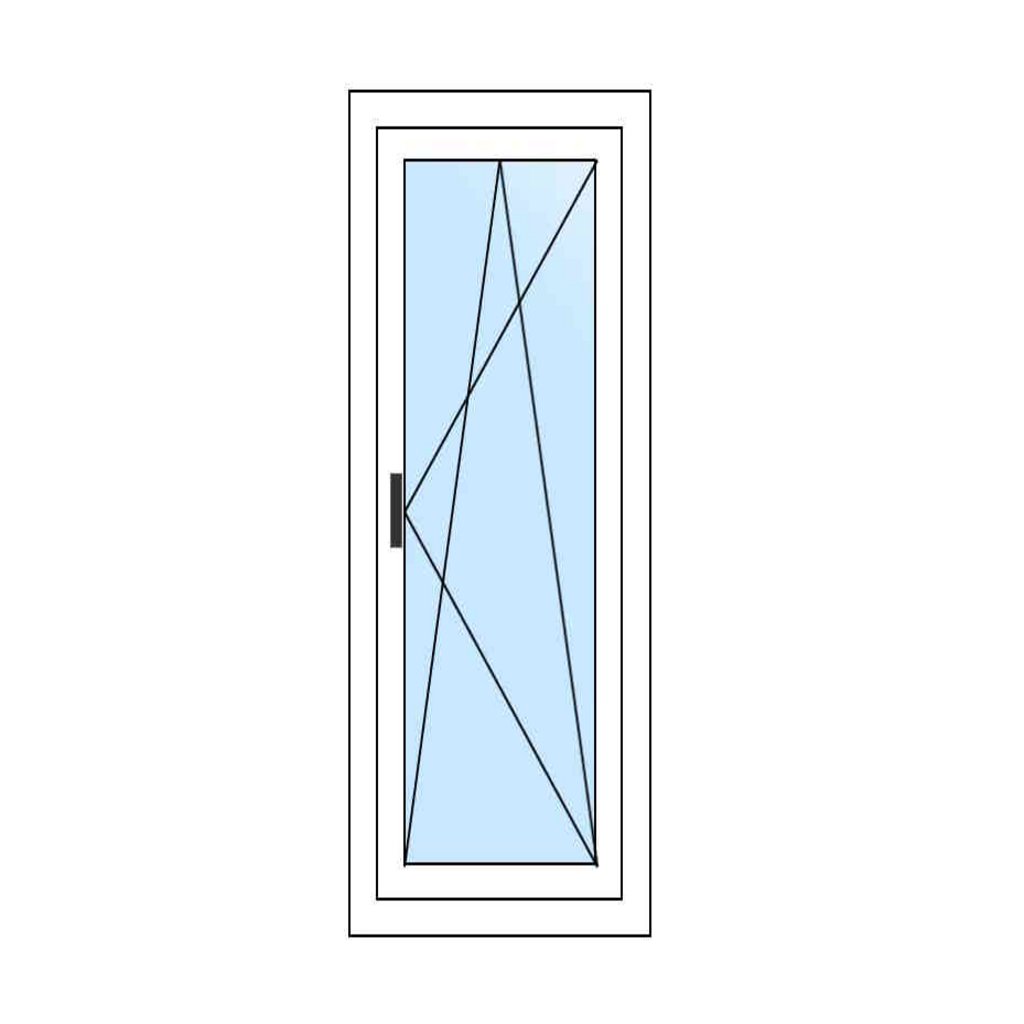 Skizze eines einflügeligen Fensters